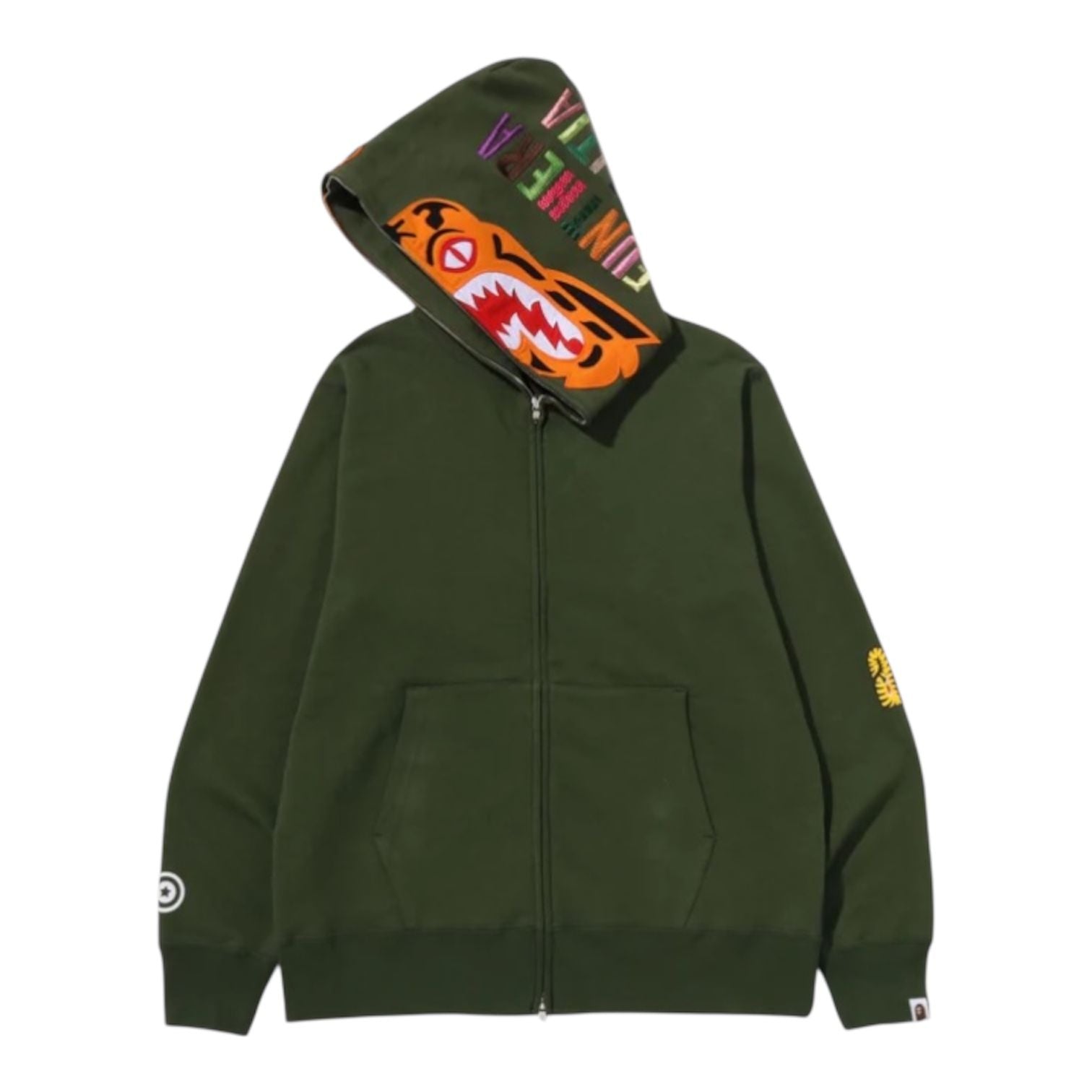 Bape Tiger Full Zip Hoodie (Olive)