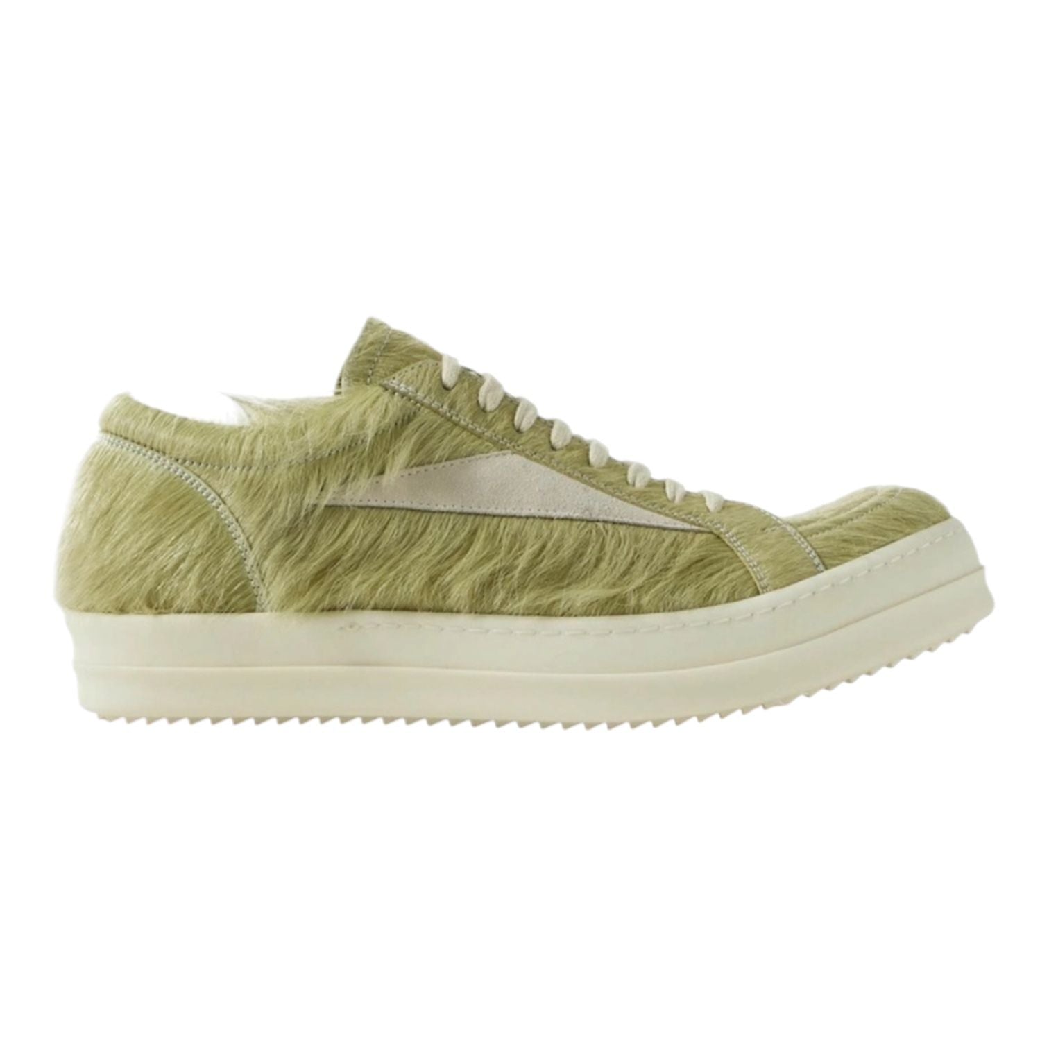 Rick Ownes Green Fur Sneakers - Preowned