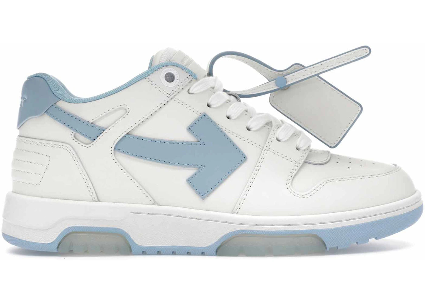 OFF-WHITE Out Of Office OOO Low Tops White Light Blue (2023) - Preowned
