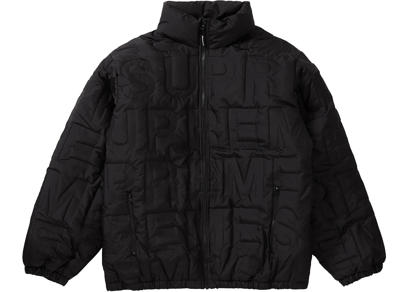 Supreme Bonded Logo Down Jacket Black - Preowned