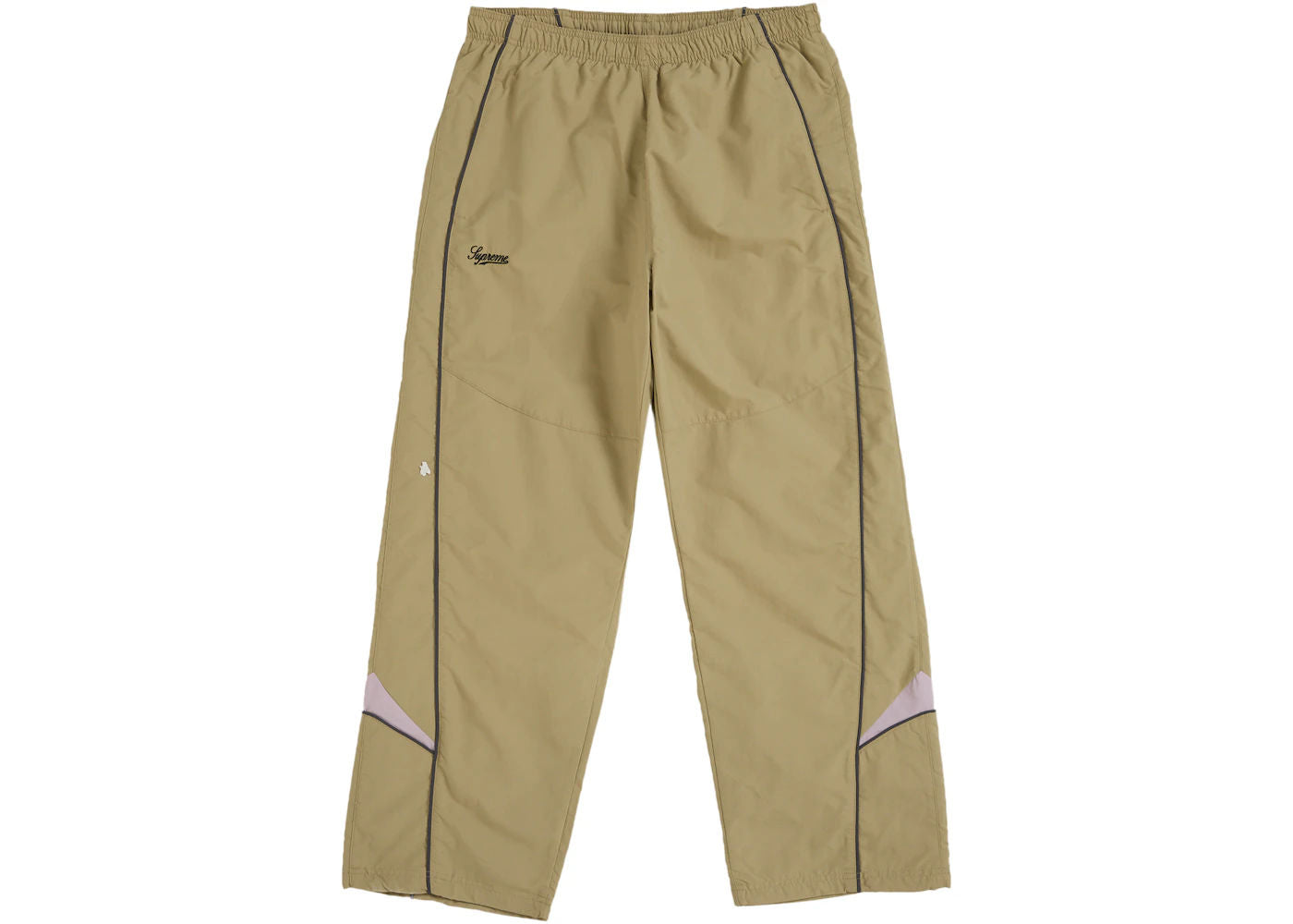 Supreme Contrast Piping Track Pant Tan