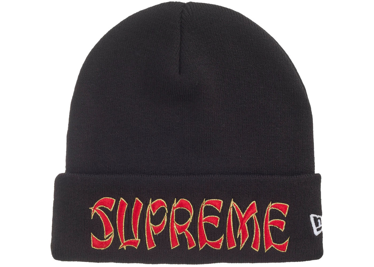 Supreme New Era Action Beanie Black