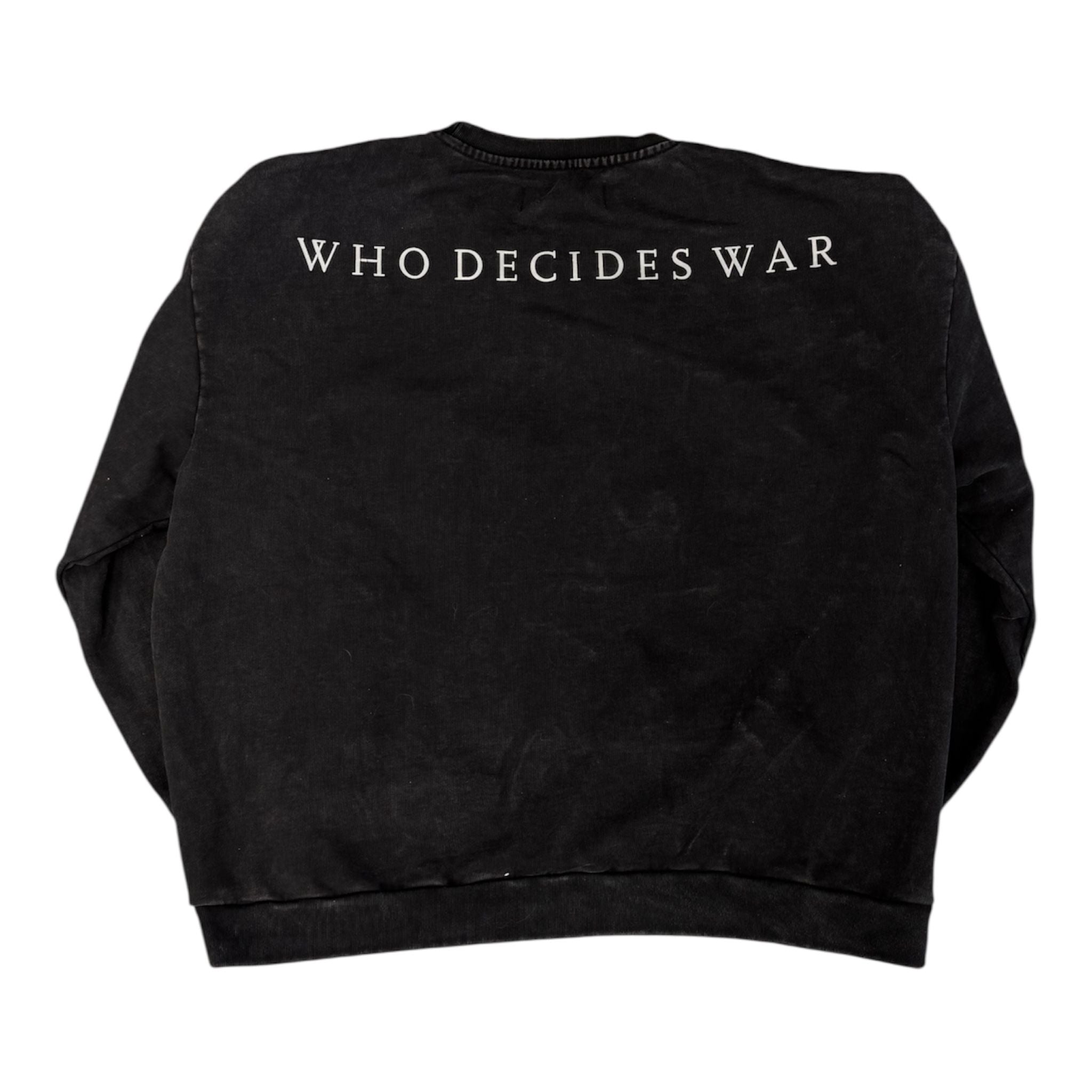 Who Decides War Doufly Crewneck (Black) - Preowned