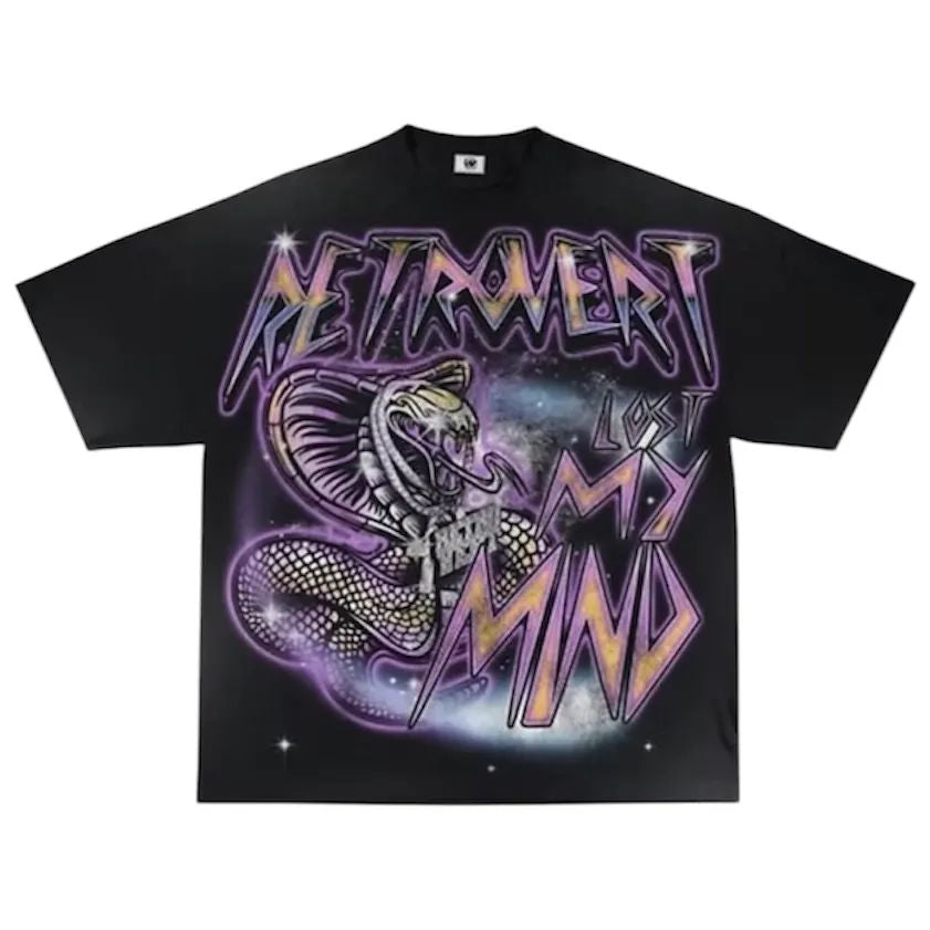 RetroVert Snake Tee (Black/Purple) - Preowned