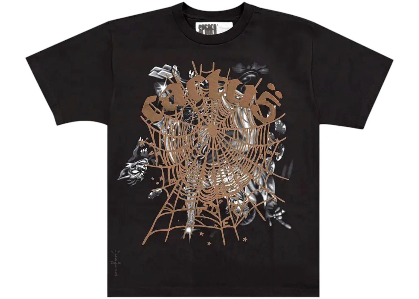 Sp5der x Travis Scott Cactus Jack Airbrush Tee (Black)