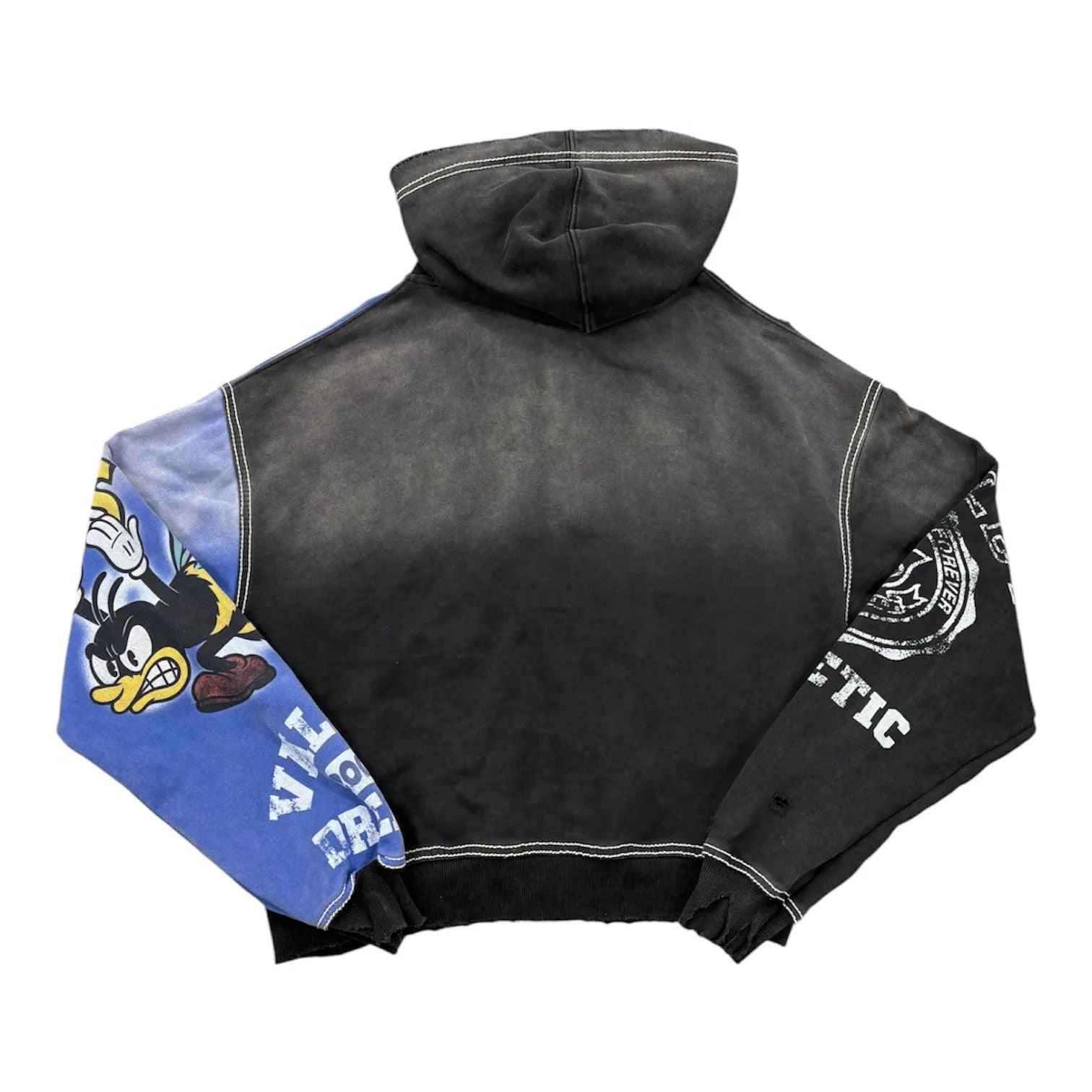 Vale Forever Bipolar Big Zip Up Hoodie (Black/Blue) - Preowned