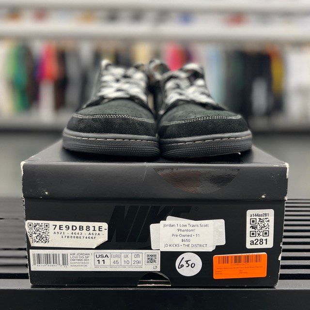 Jordan 1 Retro Low OG SP Travis Scott Black Phantom - Preowned