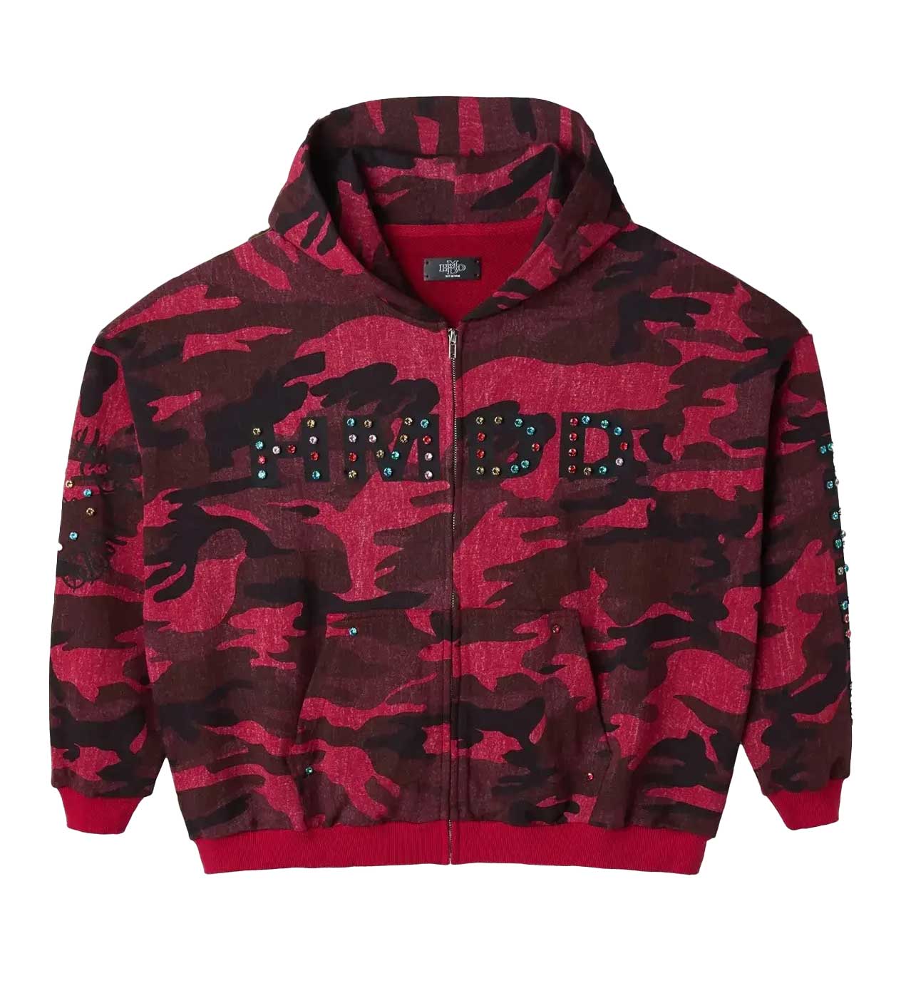 HMDD Chimestone Camo Zip Up (Red)