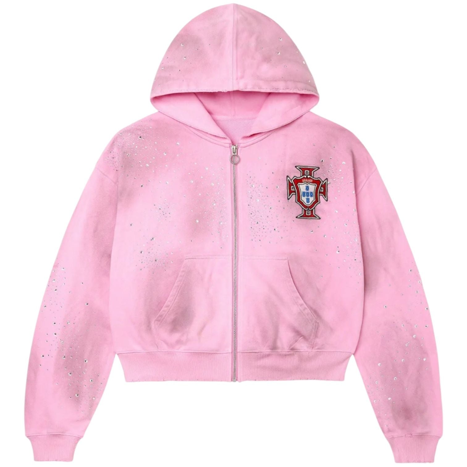 vale clustered zip up pink