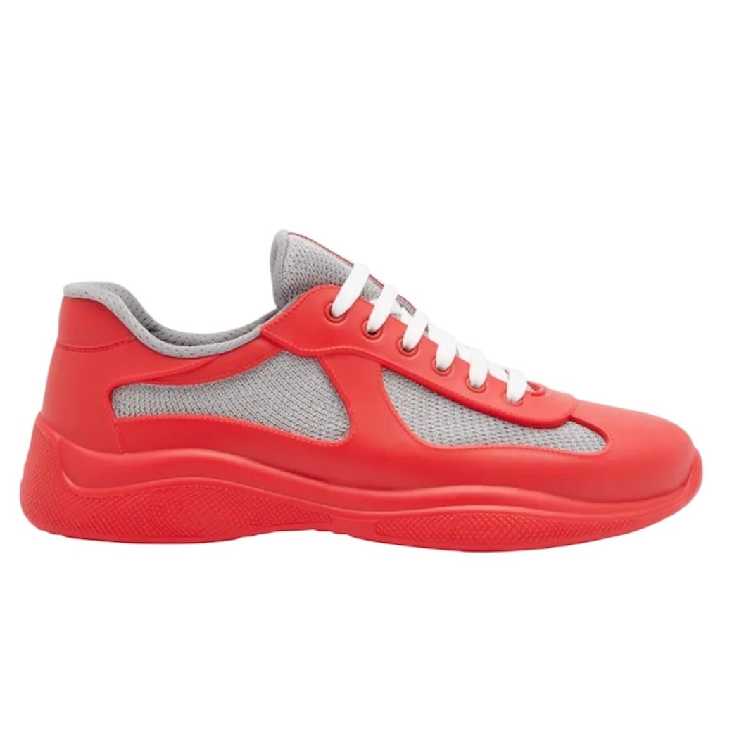 Prada America's Cup Bike Sneaker (Rosso) - Preowned