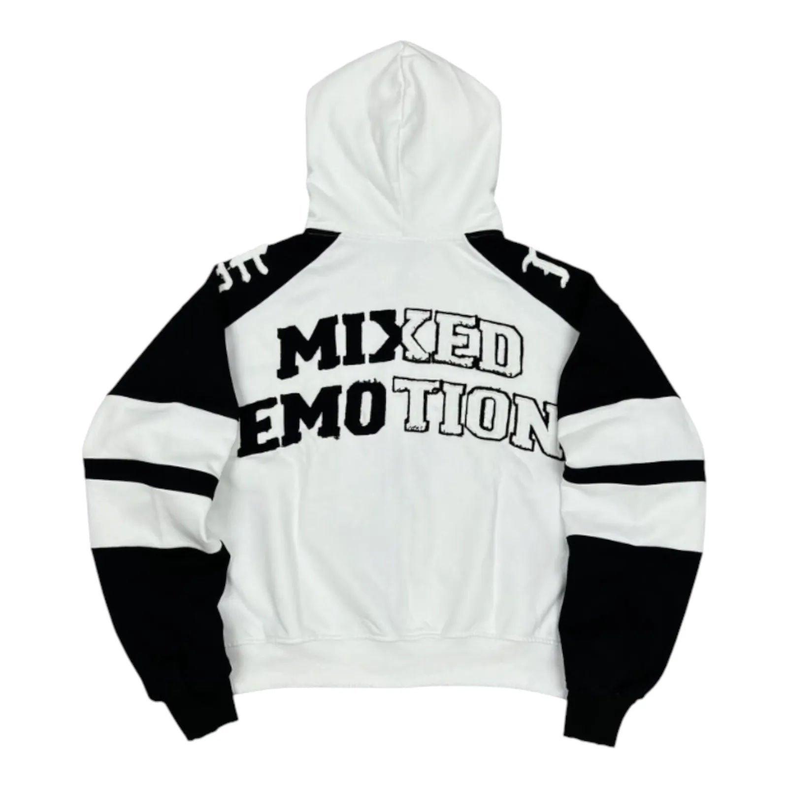 Mixed Emotion Varisy Hoodie (Black/White)
