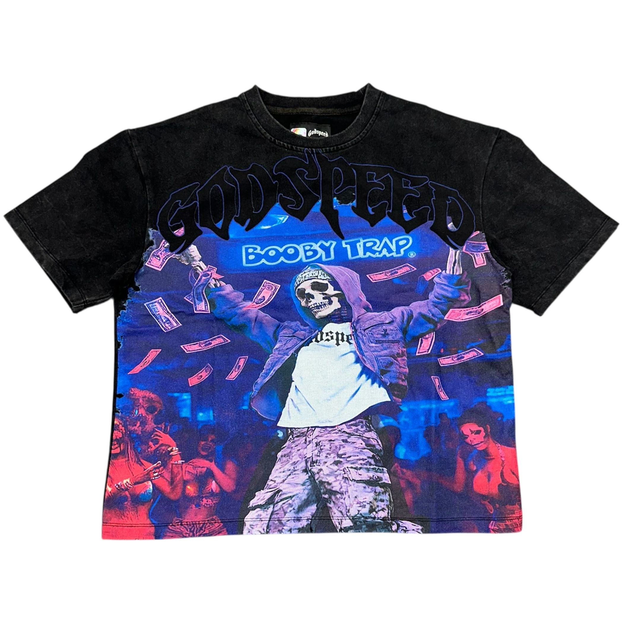 Godspeed Booby Trap Nights Tee (Black Wash)