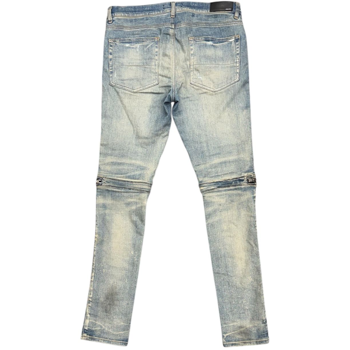 Amiri MX2 Plaid Moto Jeans (Clay Indigo/Blue) - Preowned