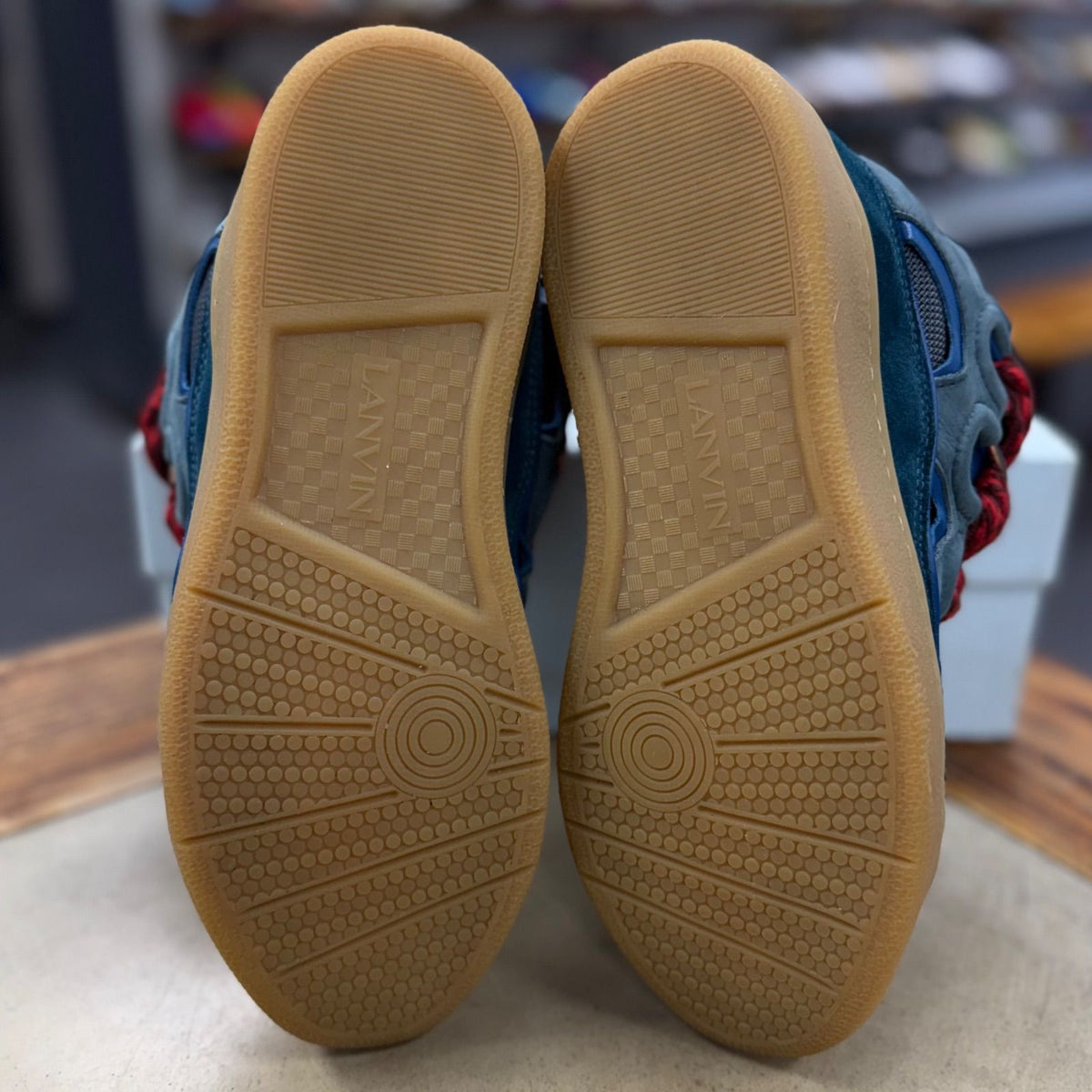 Lanvin Curb Sneaker Blue Grey - Preowned
