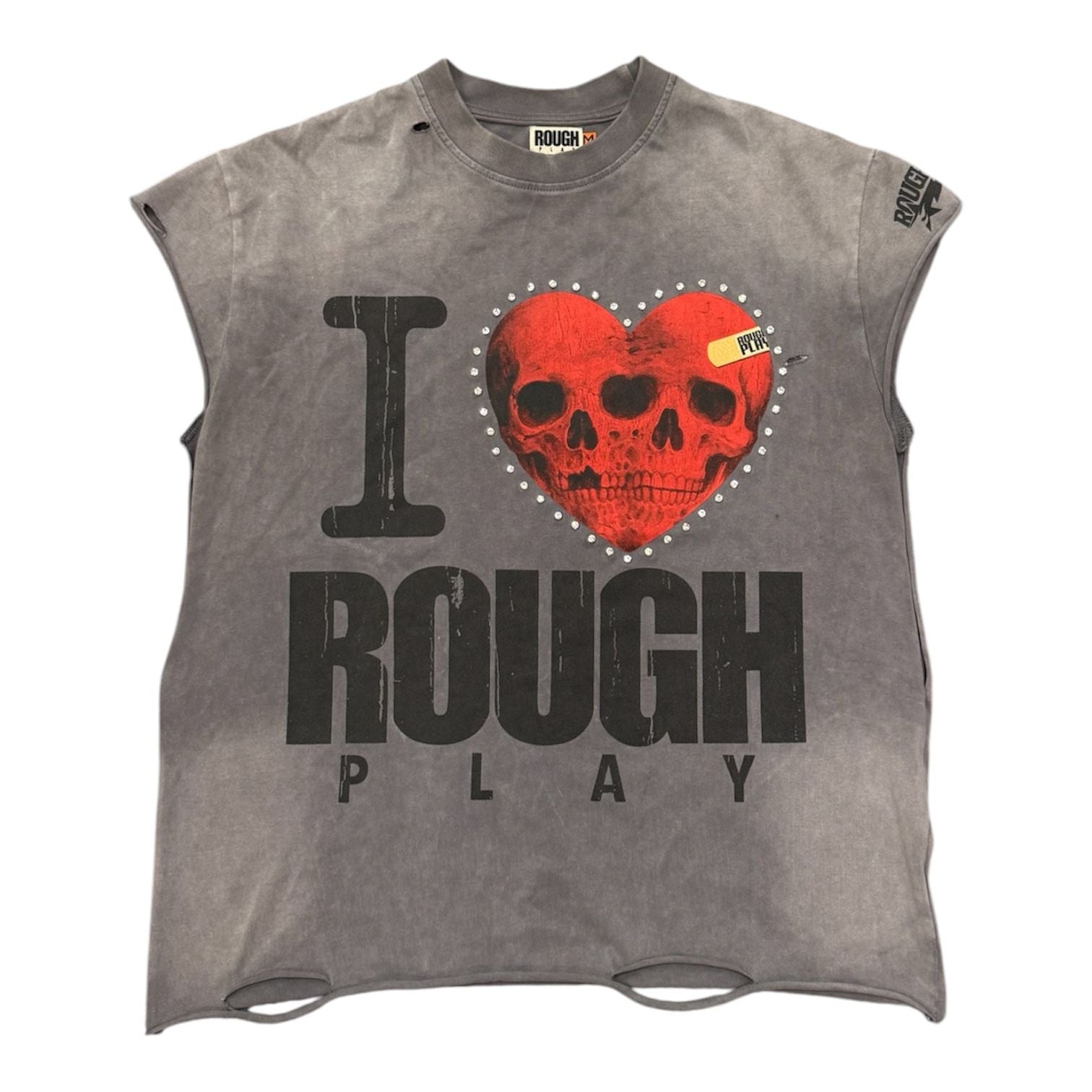 Roughplay I love Roughplay Tank Top (Grey) - Preowned