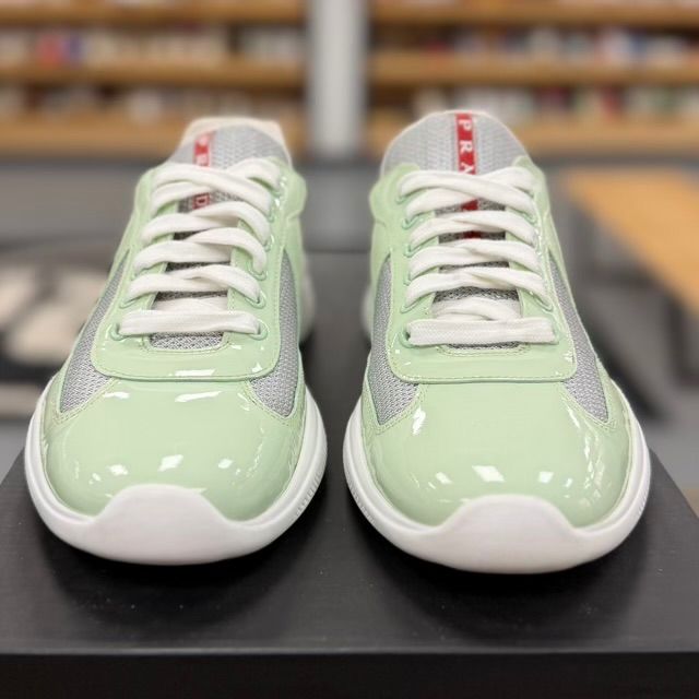 Prada America's Cup Bike Sneaker Rugiade Argento