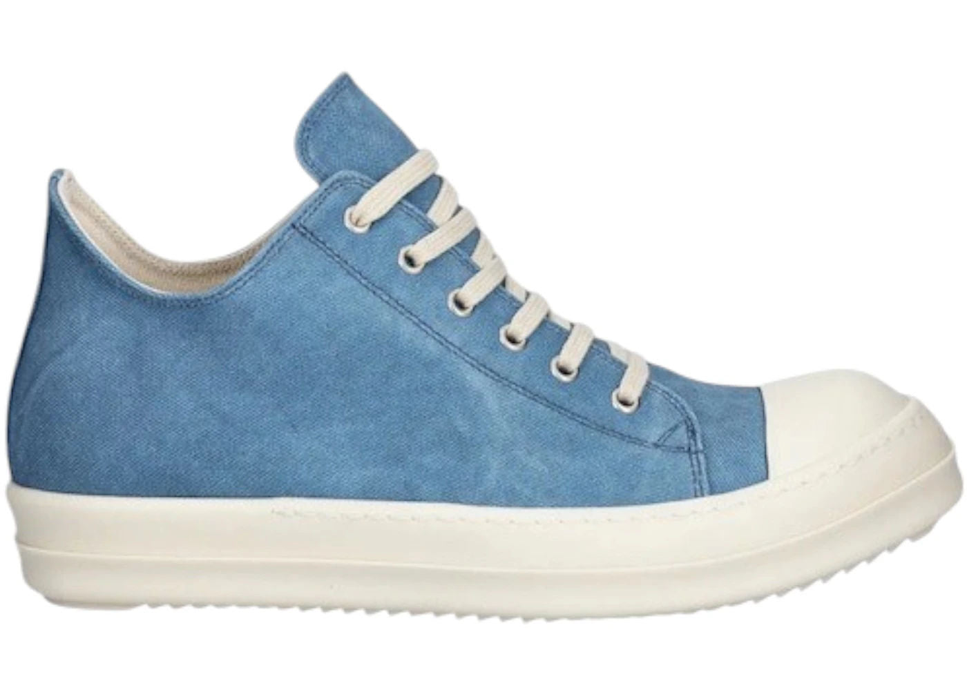 Rick Owens DRKSHDW SS25 Hollywood Low Sneaks Toothpaste Milk Milk