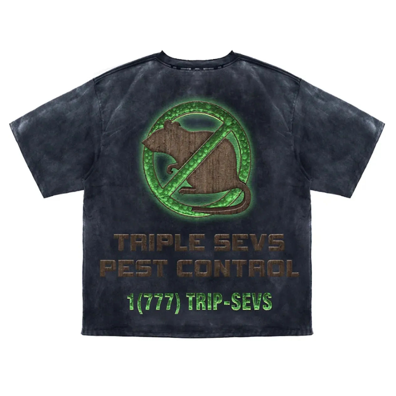 Triple 7's Pest Control Tee (Black)