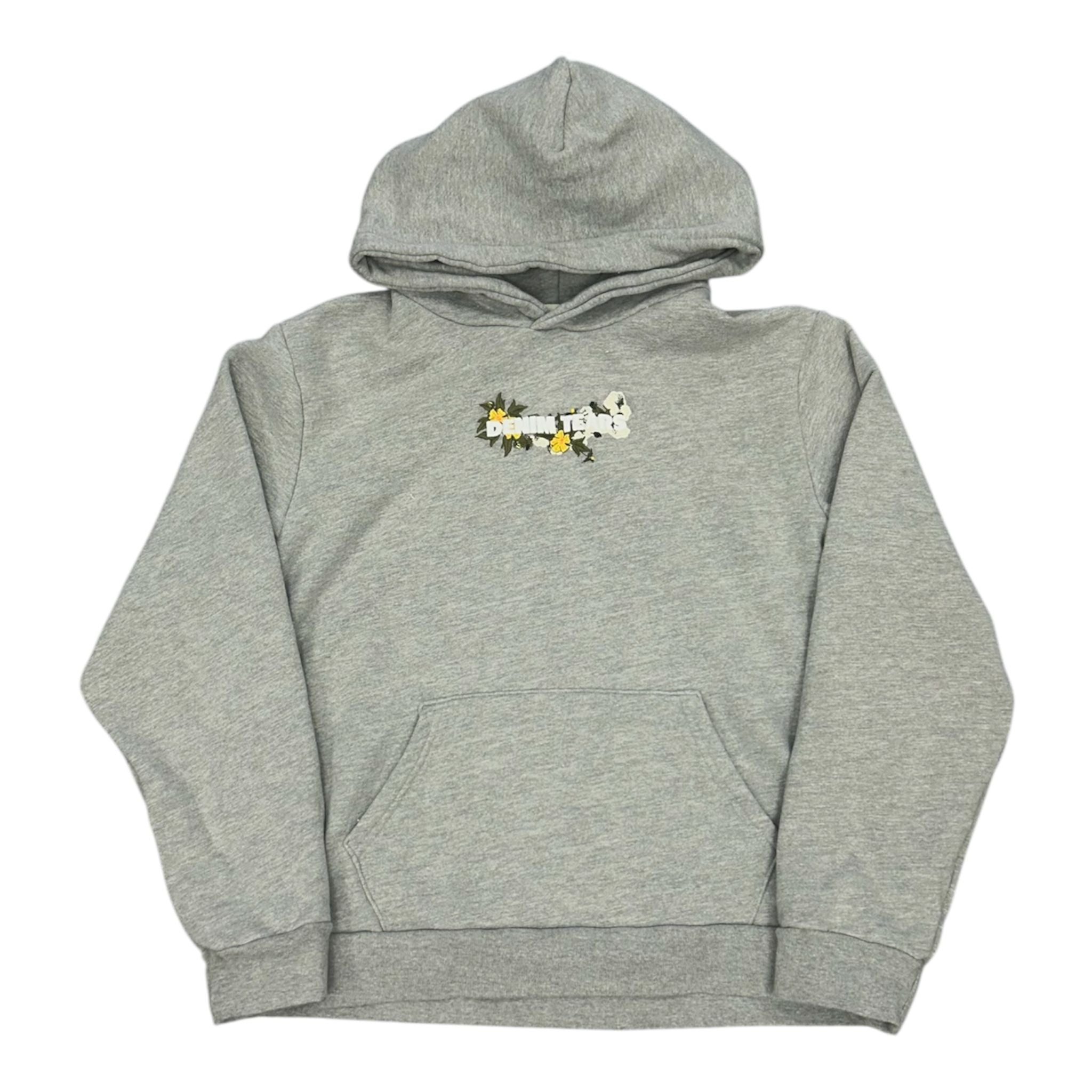 Denim Tears Logo Print Hoodie (Grey) - Preowned