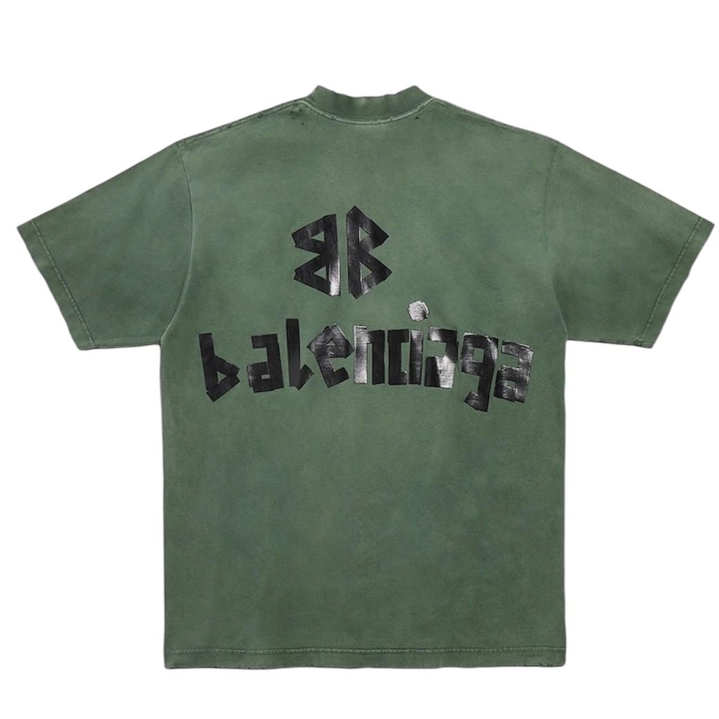 Balenciaga "Tape Type" Tee (Dark Green)