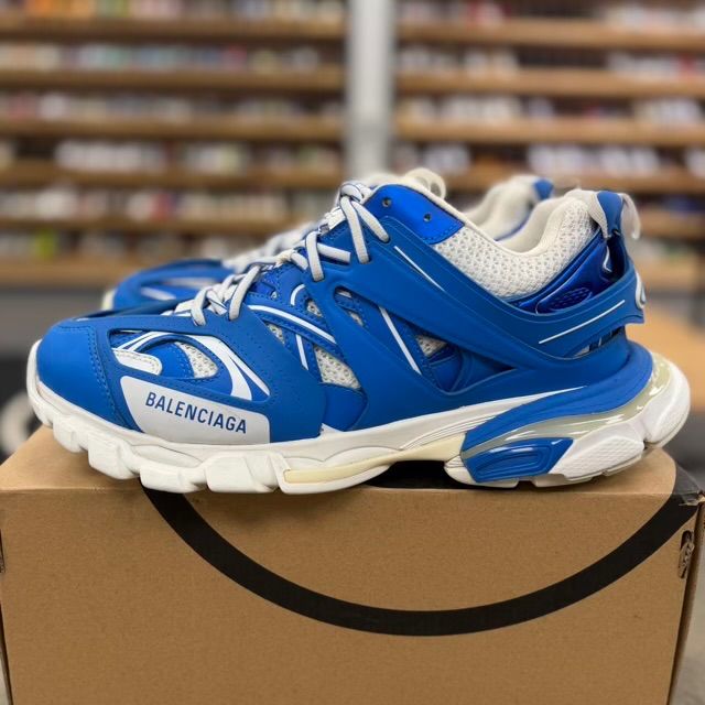 Balenciaga LED Track Runner (White/Blue) - Preowned