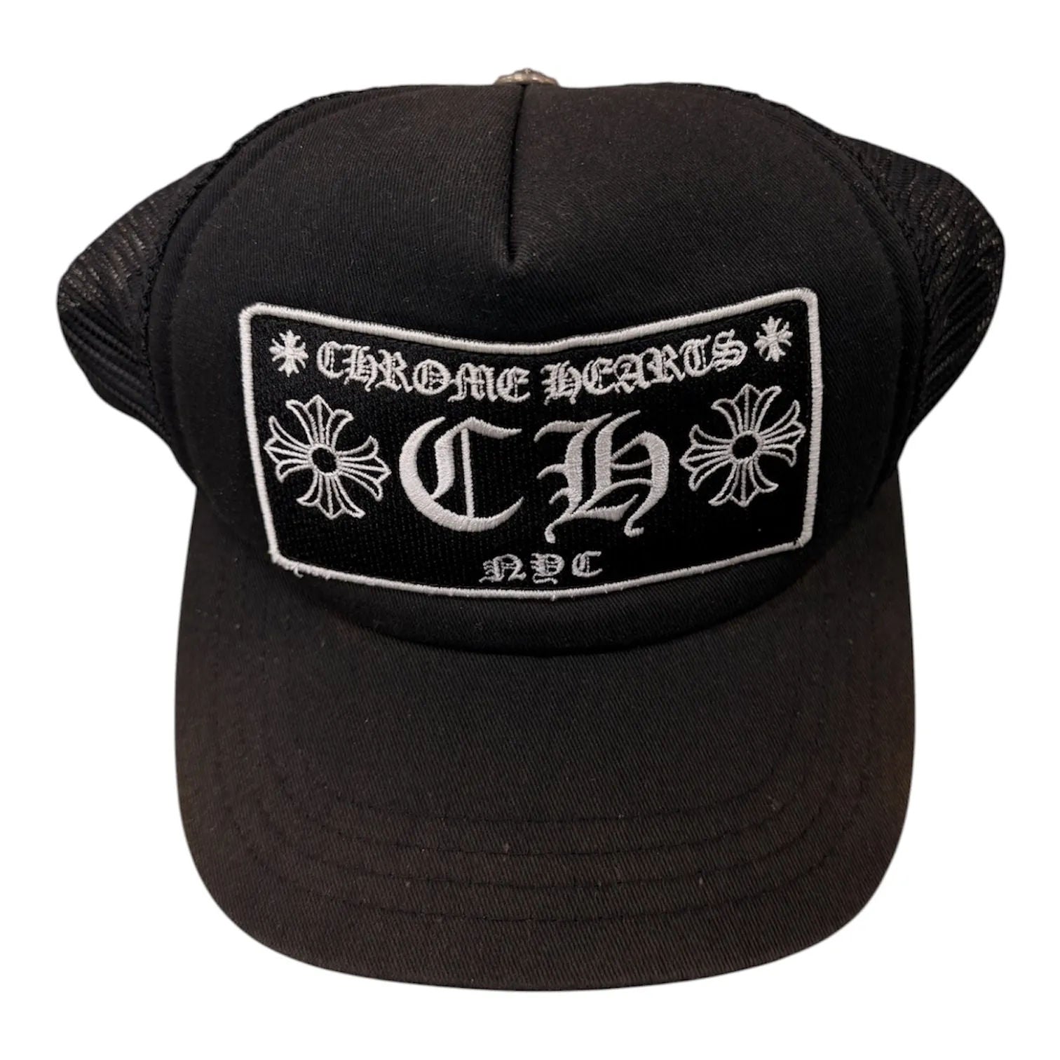 Chrome Hearts CH New York City Trucker Hat Black/Black - Preowned