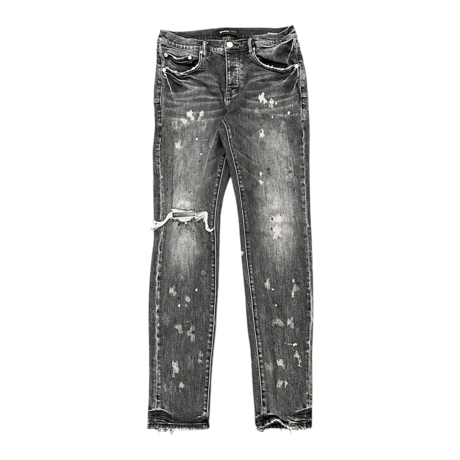 Purple Brand P001 Jean Grey White Splatter - Preowned