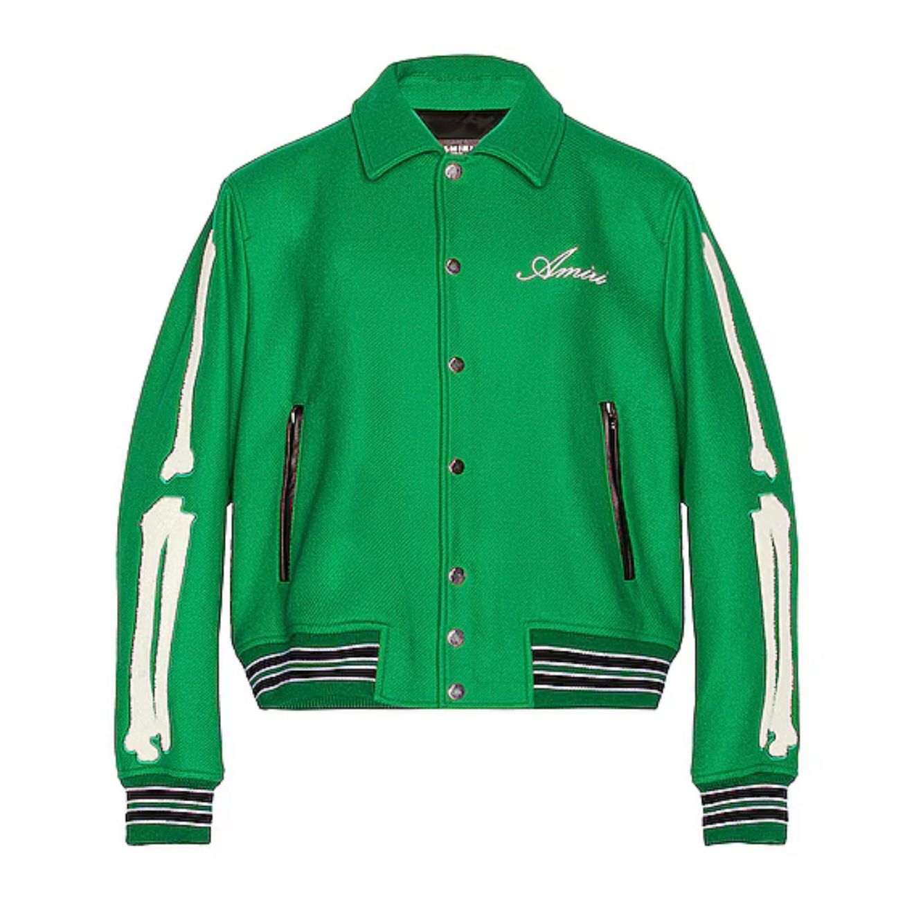 Amiri Bone Varsity Jacket "Green"