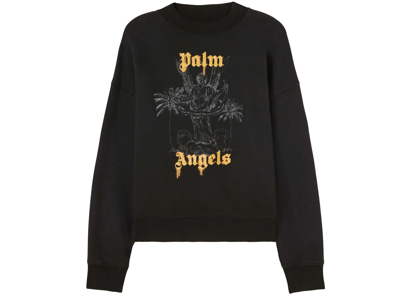 Palm Angels Palms Pencil Crew Sweatshirt Black - Preowned