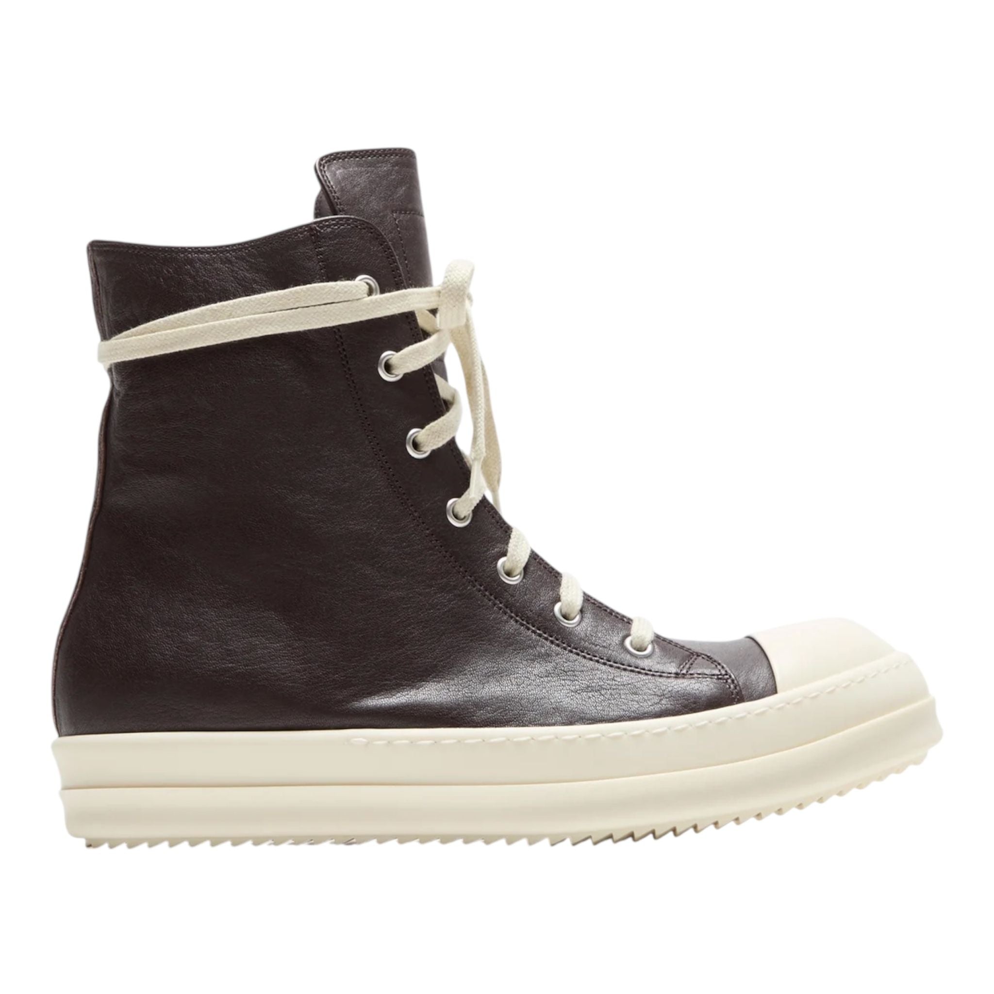 Rick Owens Luxor Sneakers Scarpe In Pelle (Mahogany/Milk)