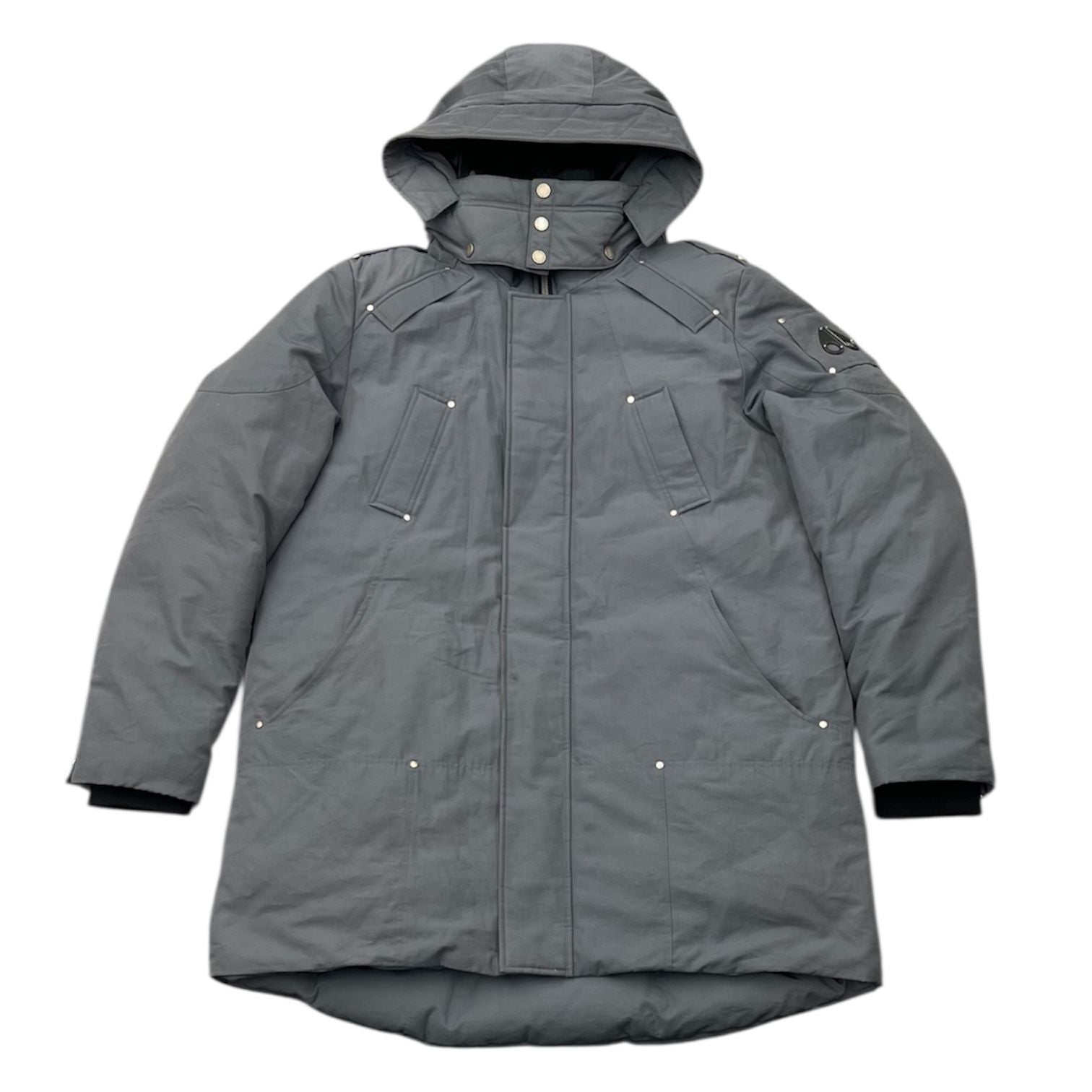 Moose Knuckle Waterton Hooded Down Parka (Grey) - Preowned