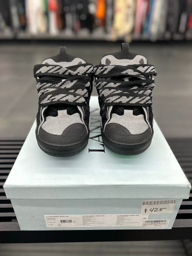 Lanvin Curb Sneaker Black Grey - Preowned