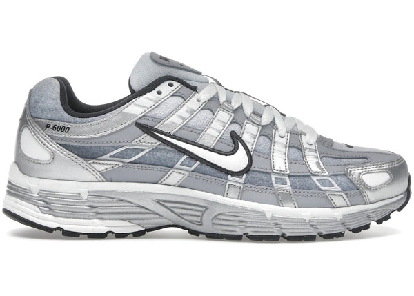 Nike P-6000 Metallic Silver Summit White-Wolf Grey - Preowned