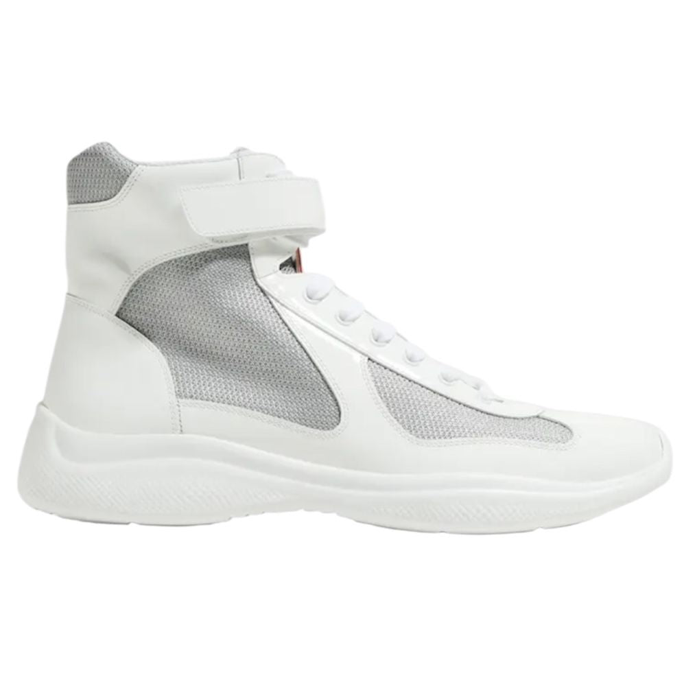 Prada Americas Cup High White Silver Red