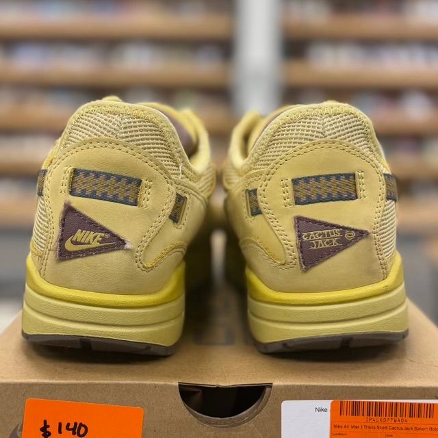 Nike Air Max 1 Travis Scott Cactus Jack Saturn Gold - Preowned