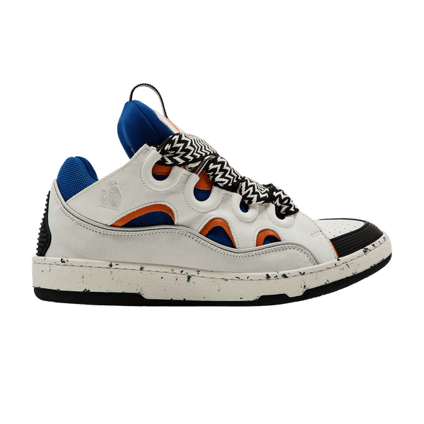 Lanvin Curb Sneakers White Blue Orange - Preowned