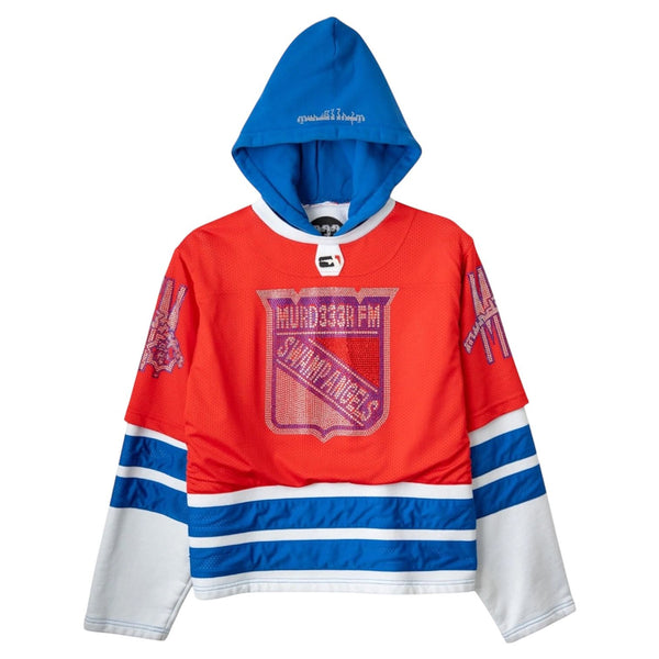 Murd333r FM Swamp Angels Rhinestone Logo Hooded Jersey - Preowned