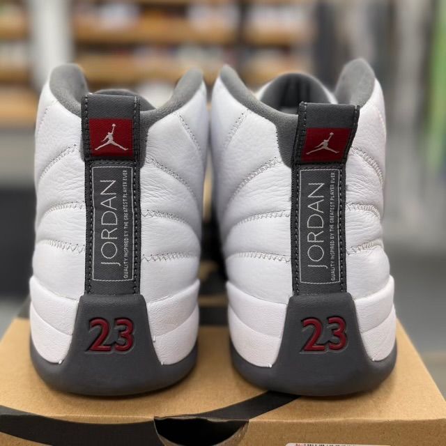 Jordan 12 Retro White Dark Grey - Preowned