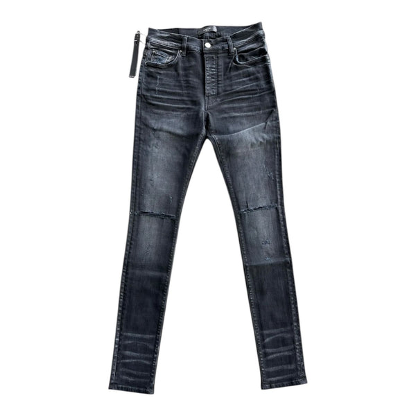 Amiri Aged Slash Desitressed Jeans (Black)