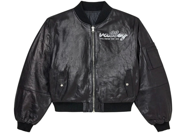 Vale Forever 1999-2000 Leather Bomber Jacket Black