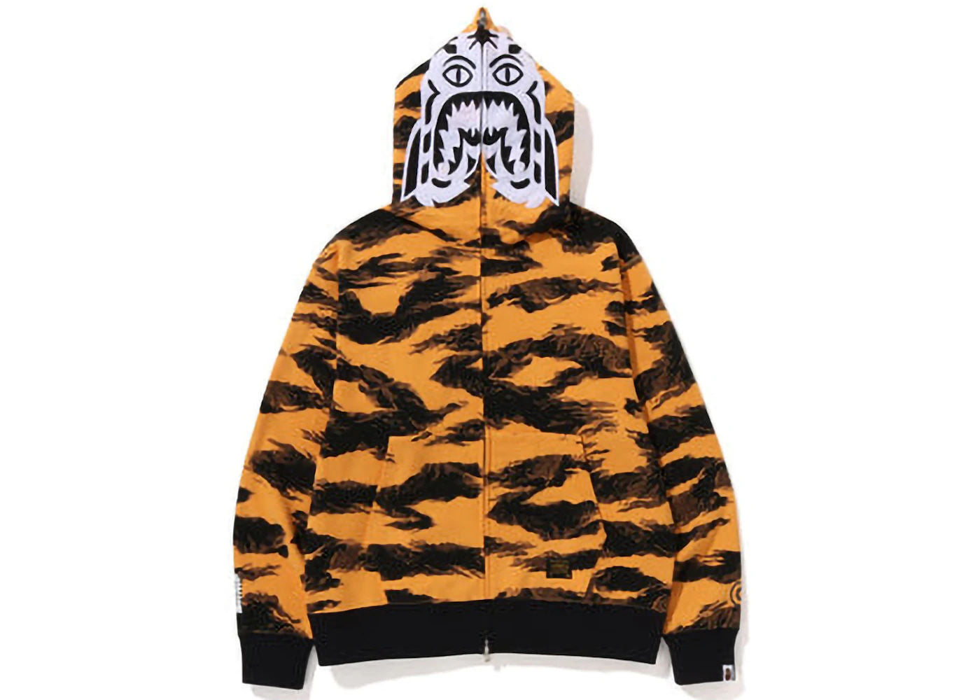 BAPE Tiger Camo Tiger Relaxed Fit Full Zip Hoodie (FW22) Orange - Preowned