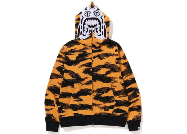 BAPE Tiger Camo Tiger Relaxed Fit Full Zip Hoodie (FW22) Orange - Preowned
