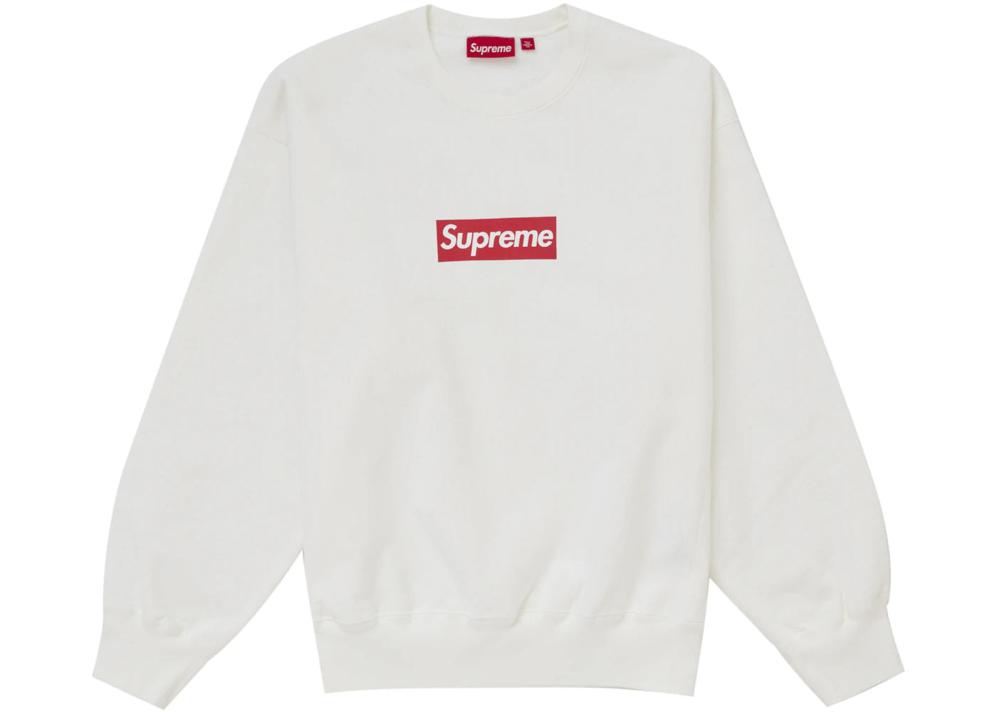 Supreme Washed Box Logo Crewneck White