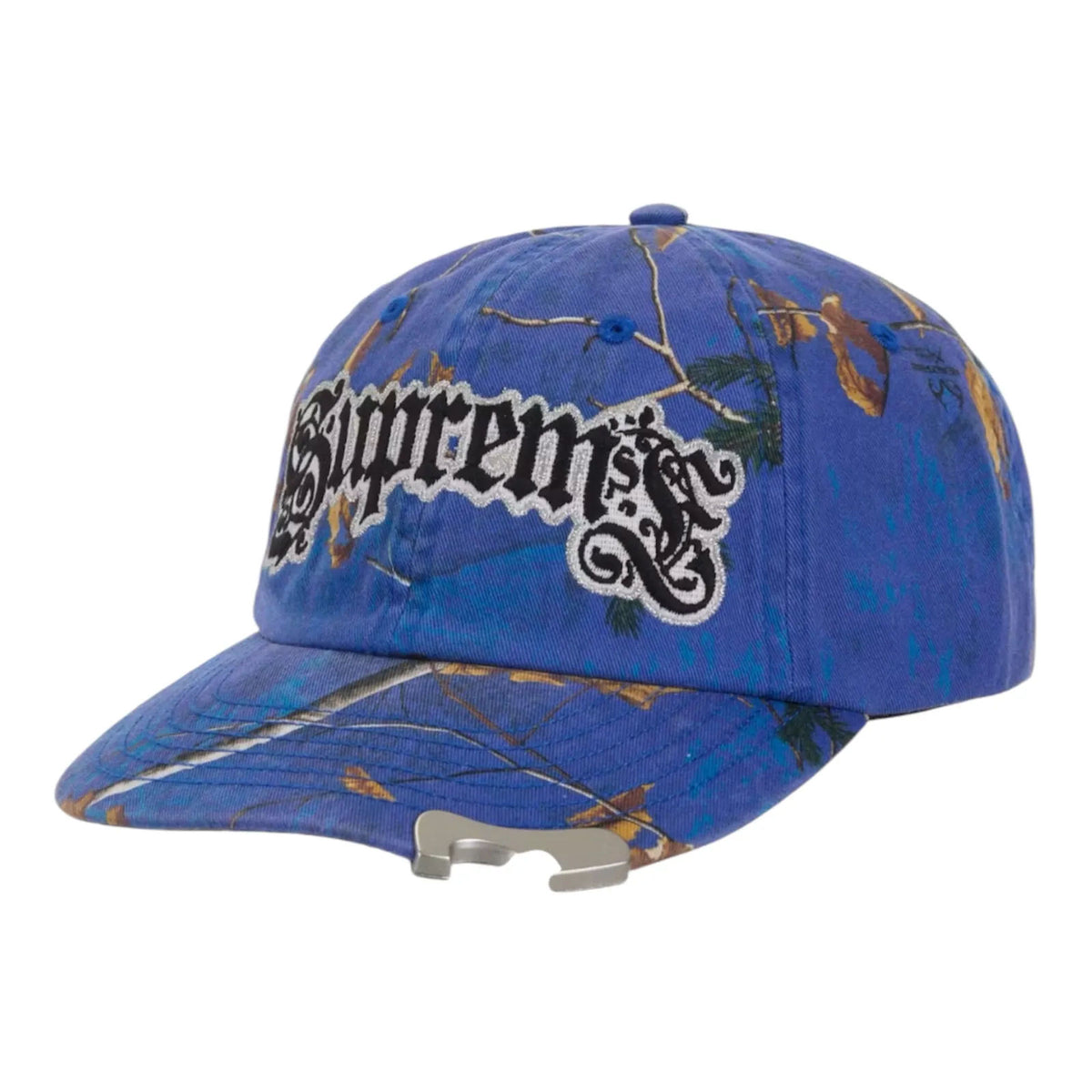 Supreme Bottle Opener 6-Panel Hat Blue Camouflage