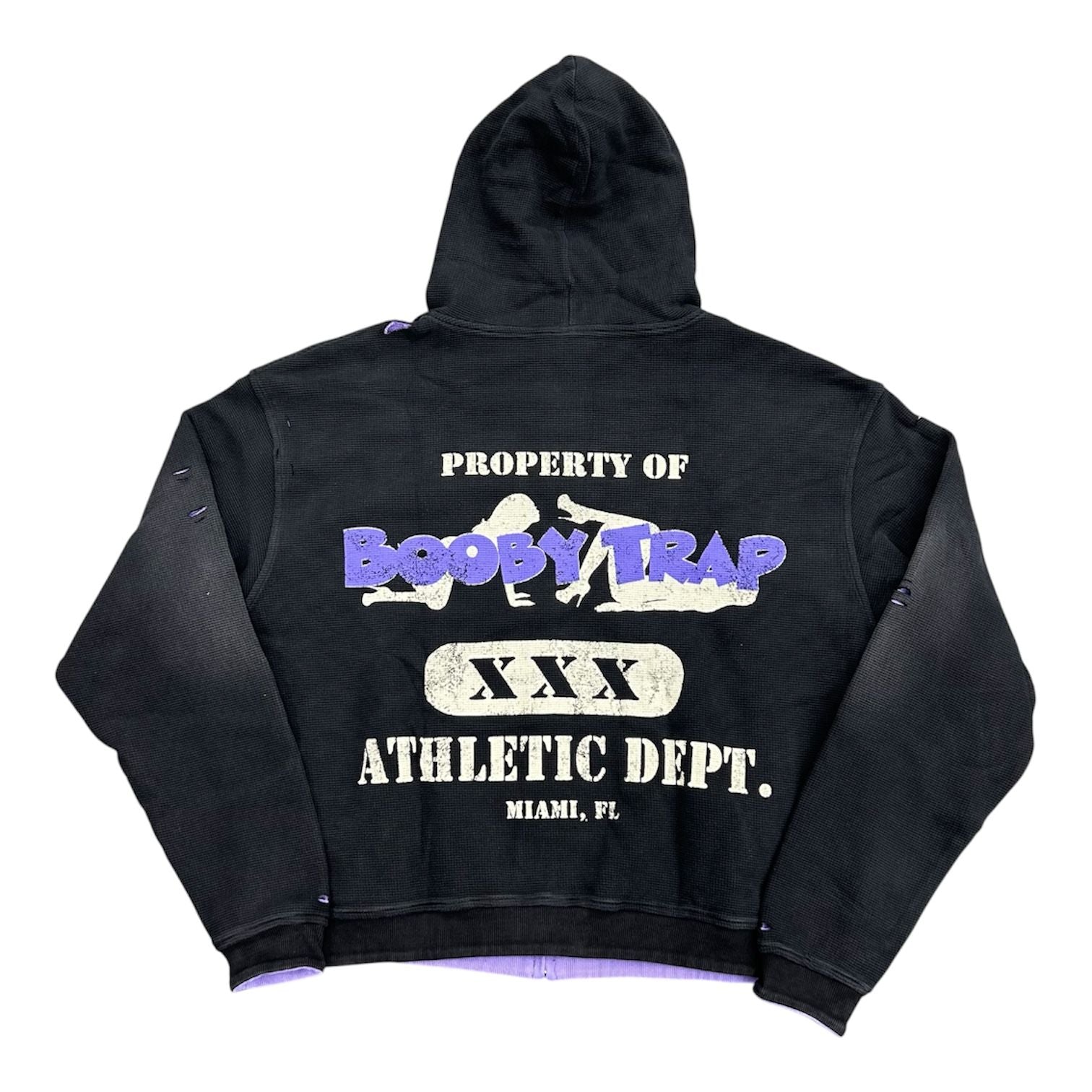 Triple 7's Trap Reversible Zip Up Hoodie (Black)