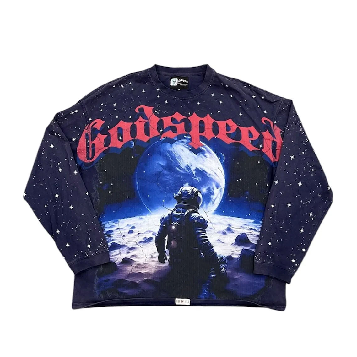 Godspeed No Looking Back Longsleeve Tee (Navy) - Preowned