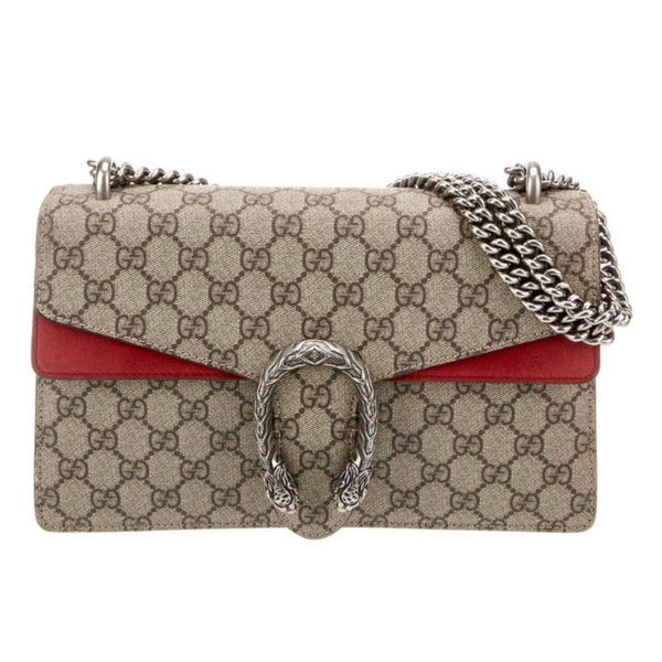 Gucci GG Supreme Dionysus Leather Handbag - Preowned
