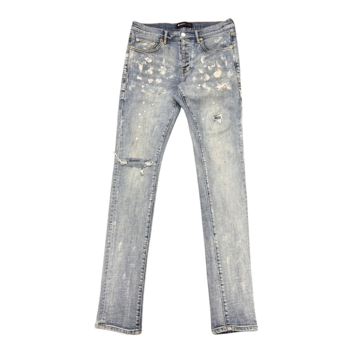 Purple Brand Paint Splatter Jeans Blue - Preowned
