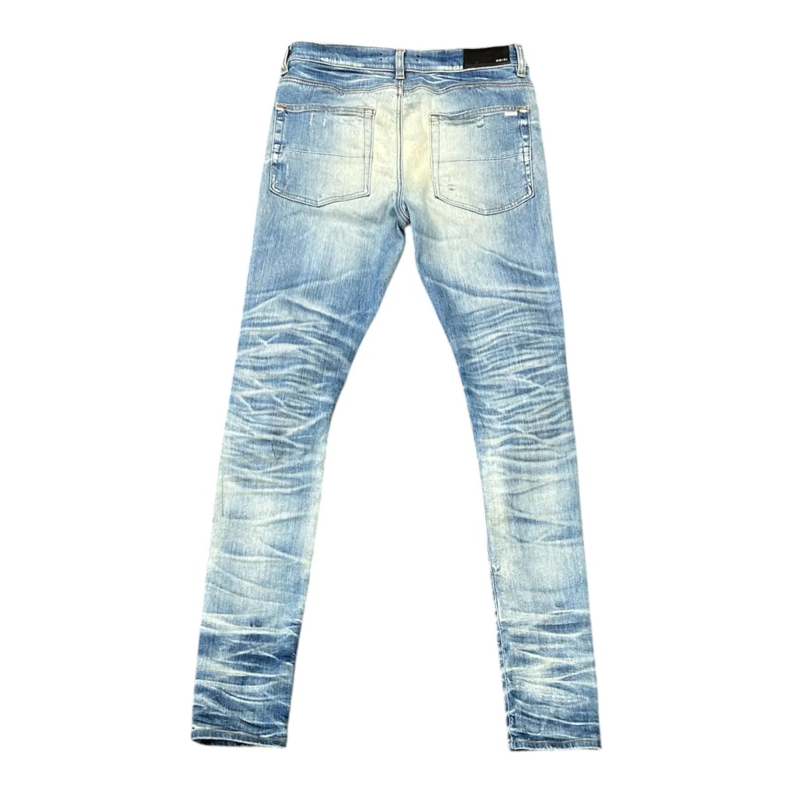 Amiri Mx1 Black Leather Patch (Blue) - Preowned