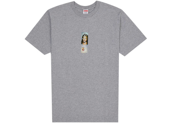Supreme Prayer Card Box Logo Tee Heather Grey